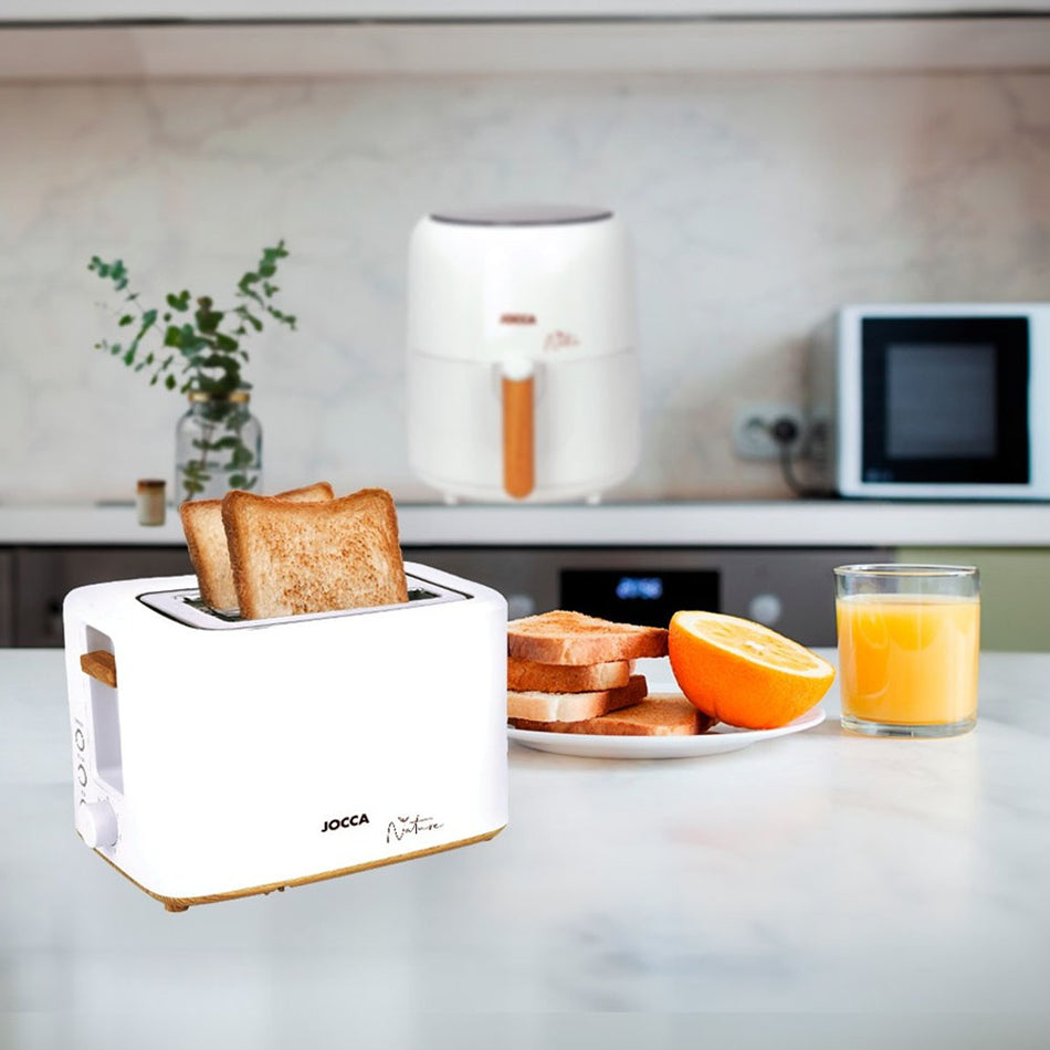 Jocca 2 Slice Toaster Nature Line White Bamboo