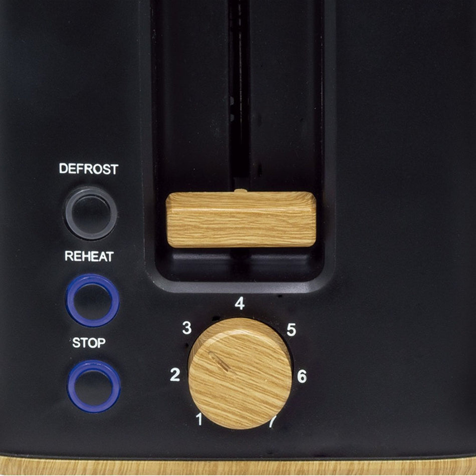 Jocca 2 Slice Toaster Nature Line Black