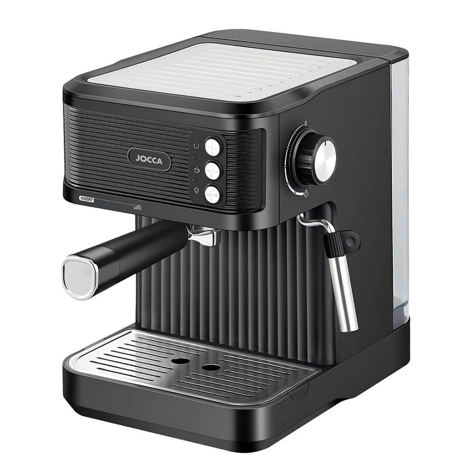 Jocca 20 Bar Espresso Machine With Steam Wand And 1.8 Litre Water Tank Black
