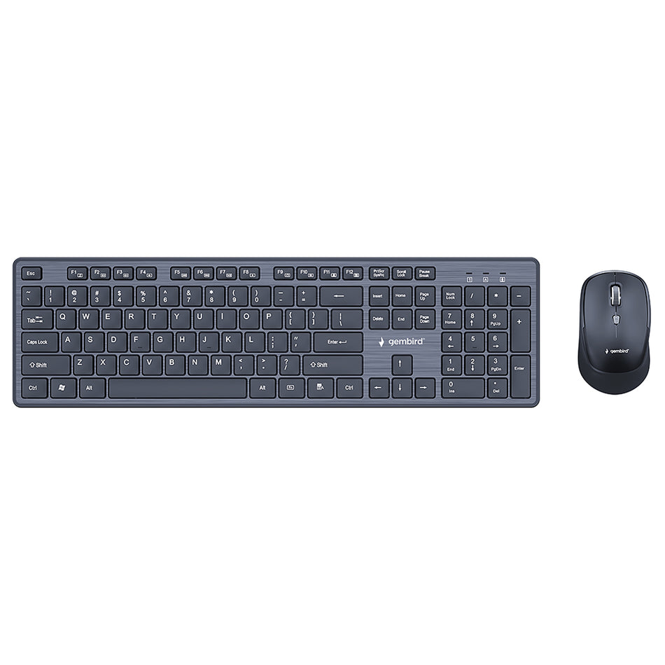 Gembird Wireless Desktop Set Us Layout Black