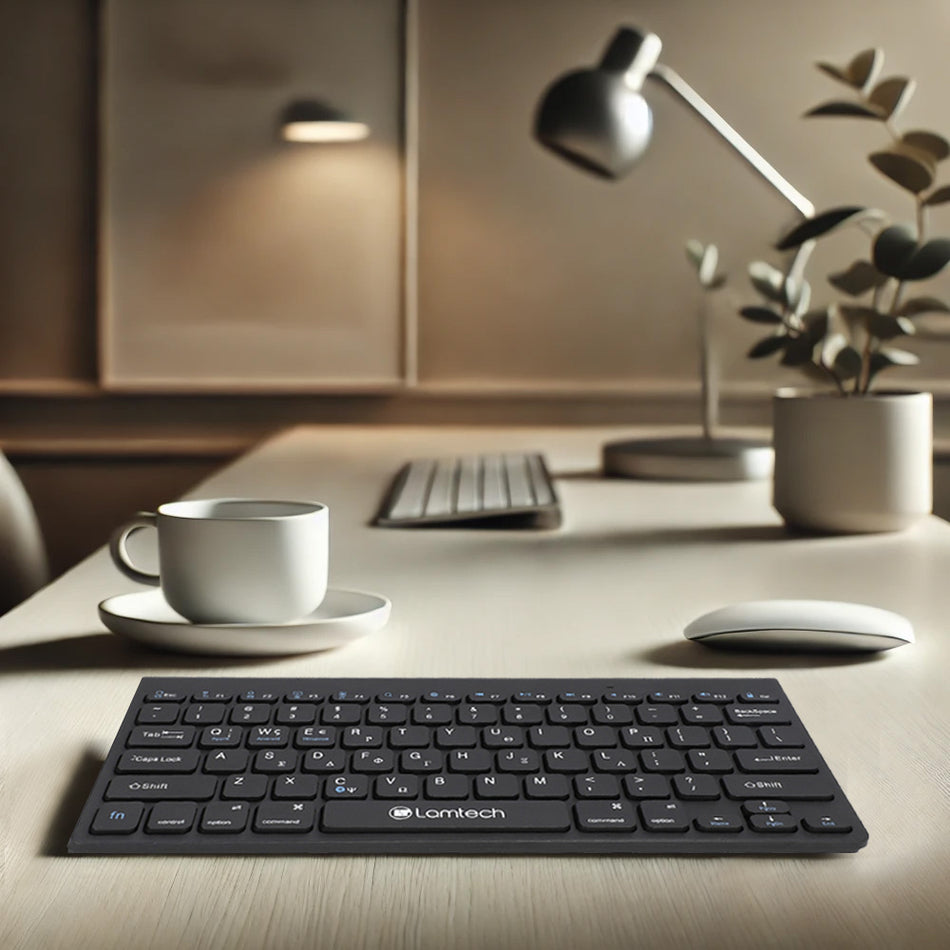 Lamtech Mini Clavier et Souris sans fil 2,4 G disposition grecque