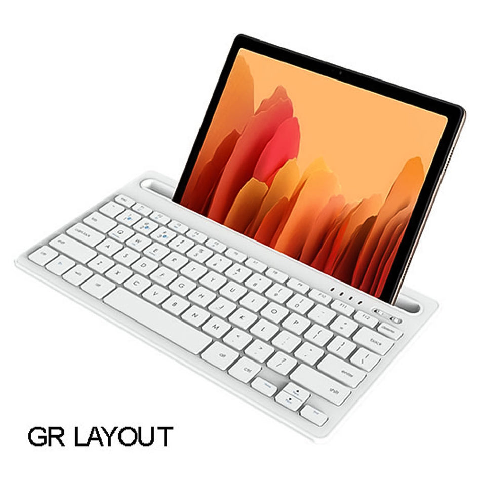 Lamtech Bt 5.0 Keyboard With Ipad And Mobile Stand White