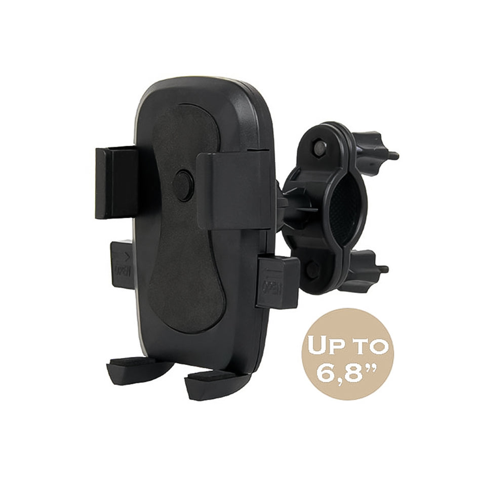 LAMTECH SMARTPHONE HOLDER FOR BIKE OR SCOOTER UP TO 7' BLACK