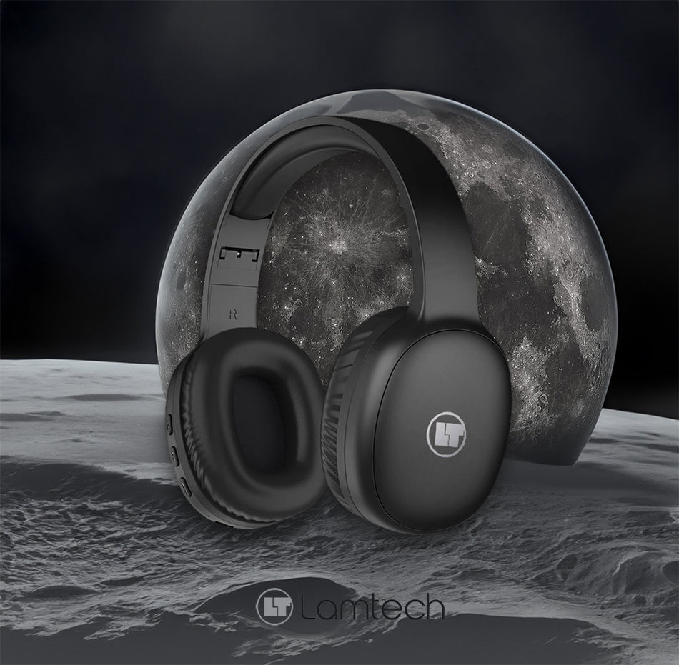 Lamtech Bt5.3 Foldable High Fidelity Headphones Black
