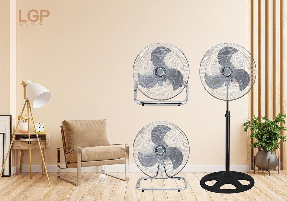 Lgp 3 In 1 Round Base Fan 18' 45 Cm 45 W Black