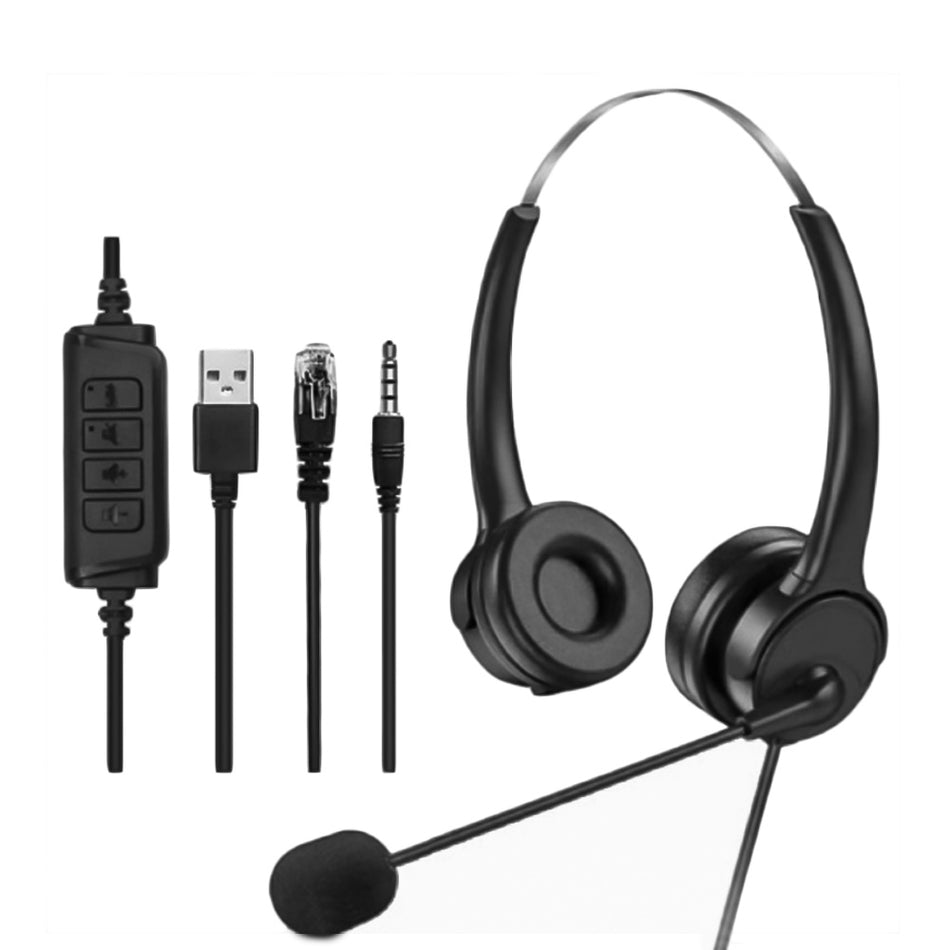 LAMTECH CASQUE ON-EAR AVEC MICROPHONE ANC ET 3 CONNECTEURS
