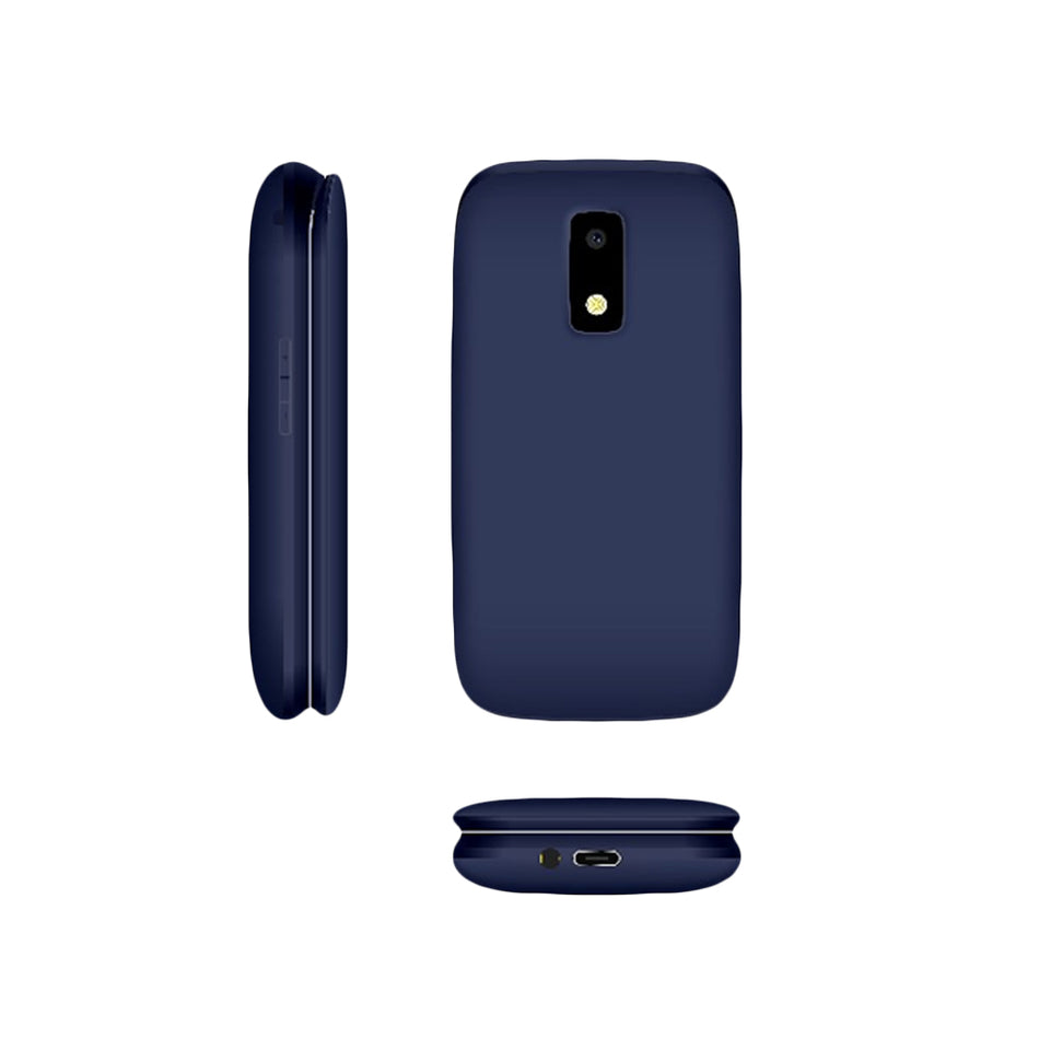 Lamtech Flip Phone Blue 2.8' Display With Bt, Fm Radio, Sos, 1400 M Ah, Gr Menu Flip X