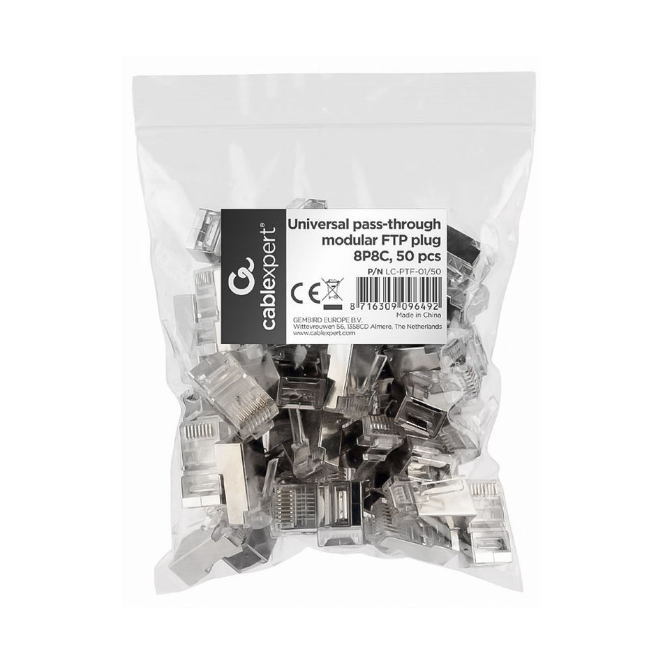 Cablexpert Universal Pass Through Modular Ftp Plug 8 P8 C (50 Pack)
