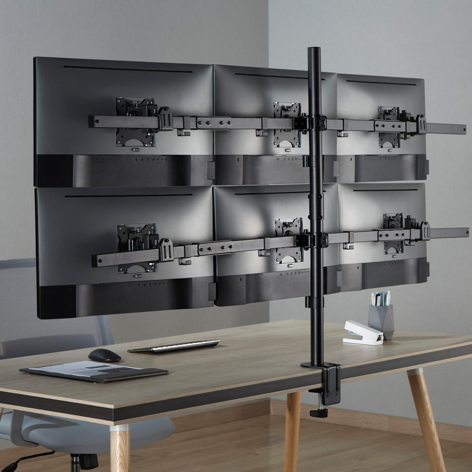 Sbox Table Stand For 6 Monitors 17' 32' Vesa 100x100 Max