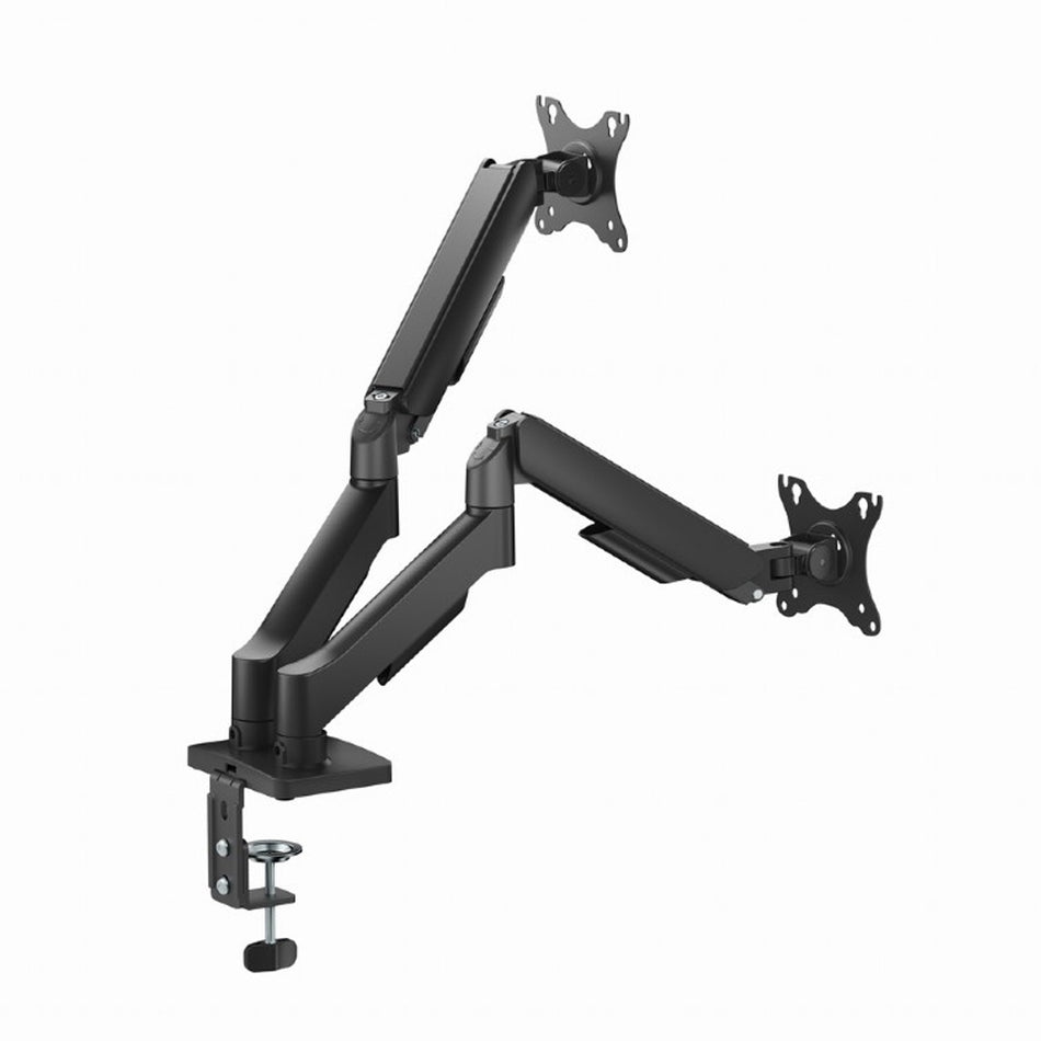 Gembird Adjustable Desk 2 Display Mounting Arm With Usb Ports, 17” 32” Black