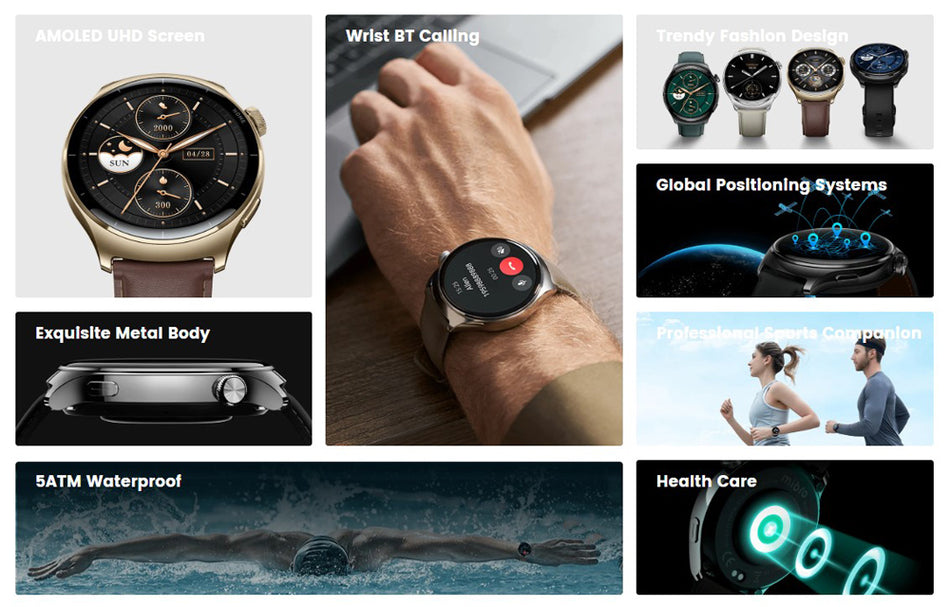 MIBRO smartwatch Lite 3 Pro με 2x λουράκια, heart rate, 1.32" AMOLED, GPS, 5 ATM, μαύρο/πράσινο