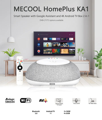 MECOOL TV Box & smart ηχείο KA1 με αποκωδικοποιητή, 4K, Android 11