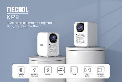 MECOOL smart βιντεοπροβολέας KP2, 1080p FHD, 600 ANSI, Wi-Fi, λευκός