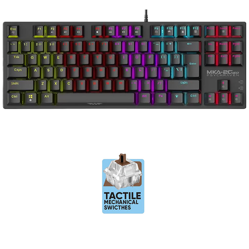 Armaggeddon Mechanical Keyboard Mka 2 C Neo Black Tactile Brown Switch