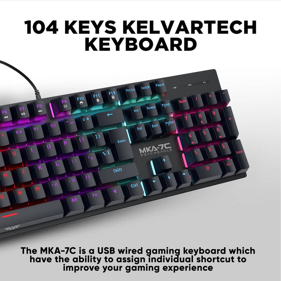 Armaggeddon Mechanical Hot Swap Keyboard 12 Fx Backlight Red Switch Mka 7 C 2024 Black Linear