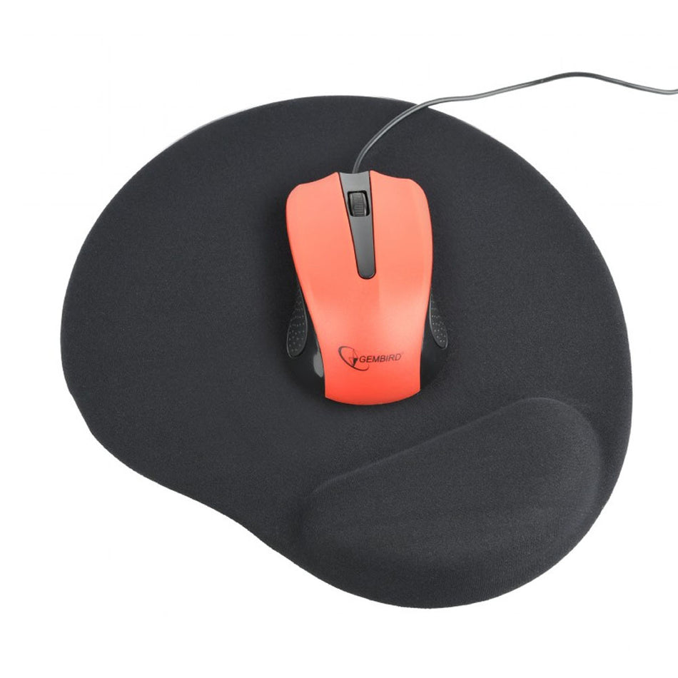 Gembird Gel Mouse Pad With Wrist Rest Black