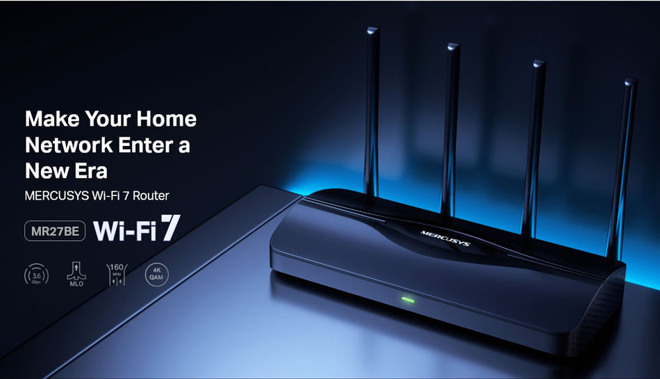 MERCUSYS router MR27BE, WiFi 7, 3.6Gbps BE3600, EasyMesh, Ver 1.20