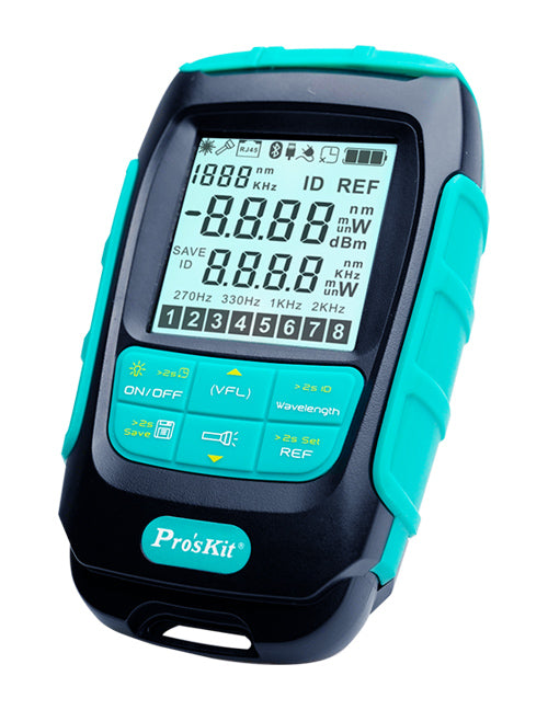 PROSKIT πολύμετρο οπτικών ινών MT-7618, μέτρηση ισχύος & VFL, 1mW