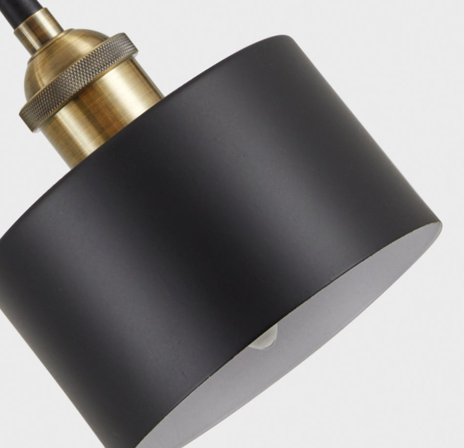 SE21-BR-10-BL3-MS1 MAGNUM BRONZE Black Metal Shade Pendant+