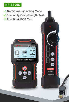 NOYAFA tester καλωδίων δικτύου NF-8209S για RJ45 PoE