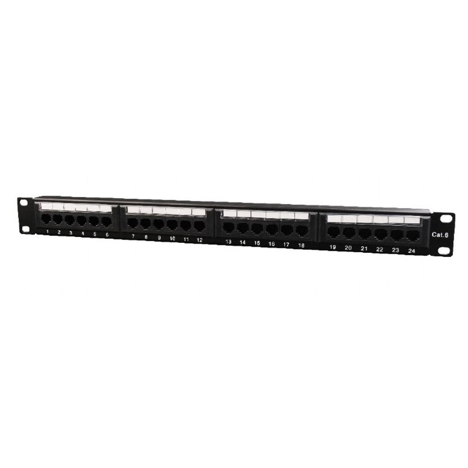 Cablexpert Cat.6 24 Port Patch Panel With Rear Cable Management