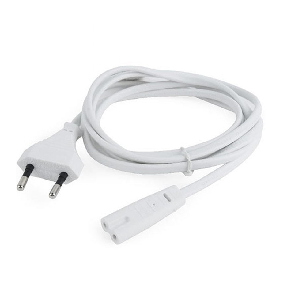 CABLEXPERT POWER CORD EU INPUT 2PIN PLUG WHITE 1,8M