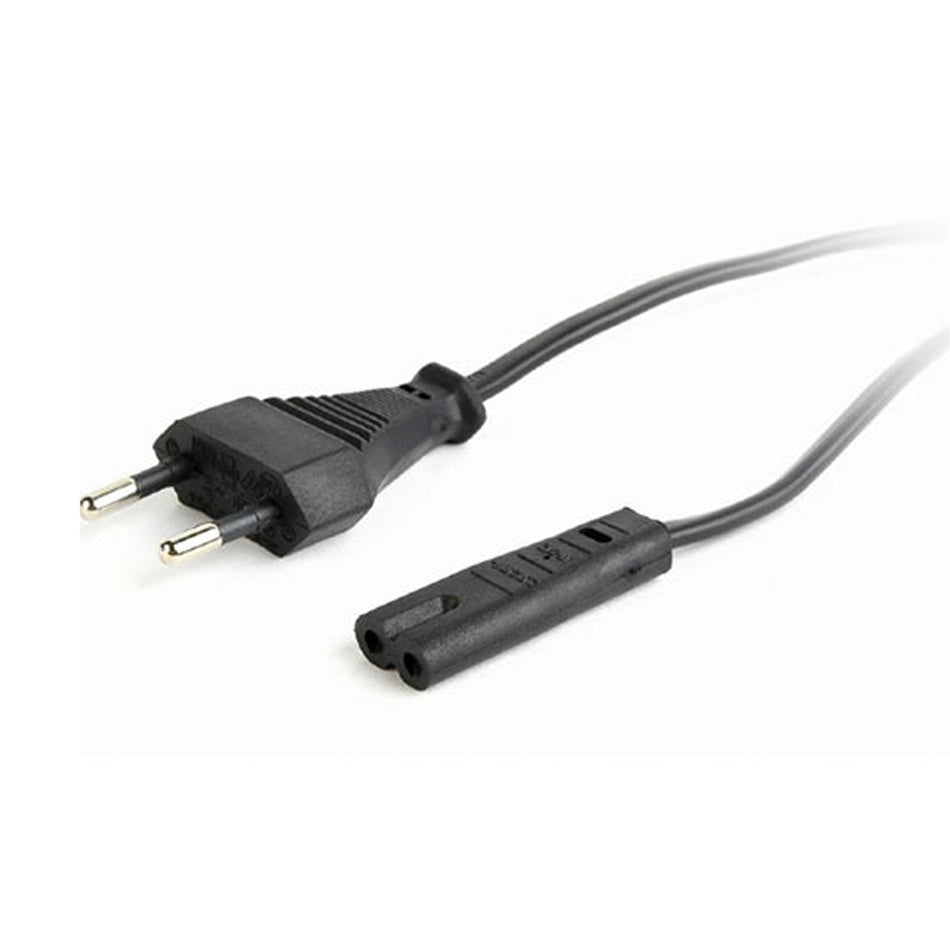 CABLEXPERT POWER CORD EU INPUT 2PIN PLUG BLACK 1,8M