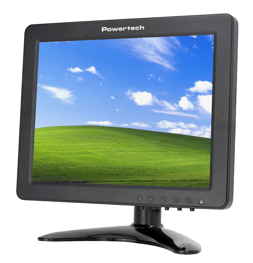 POWERTECH οθόνη LED PT-1108 8" 1024x768, IPS, HDMI/VGA/AV/BNC/USB, μαύρη