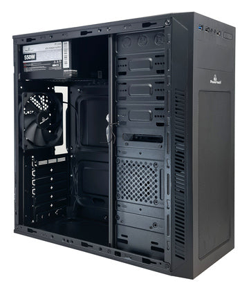 POWERTECH PC Case PT-1168 με 550W PSU, ATX, 418x200x416mm, μαύρο