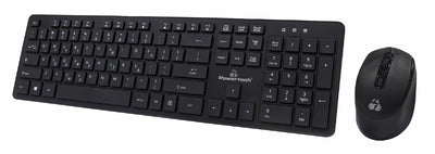 POWERTECH set ποντίκι & πληκτρολόγιο PT-1189, ασύρματο, 1600DPI, μαύρο