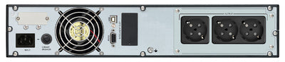 POWERTECH UPS On Line PT-1358 για rack 2U, με οθόνη, 2000VA/1800W, 3x Schuko output