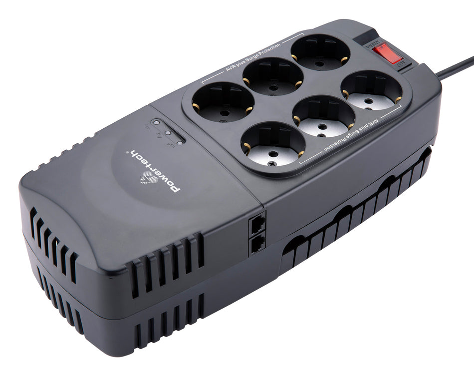 POWERTECH σταθεροποιητής ρεύματος PT-1496, 2000VA/1000W, 6x schuko