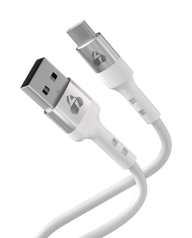 POWERTECH καλώδιο USB-C σε USB PTR-0162, σιλικόνης, 60W, 480Mbps, 1m, λευκό