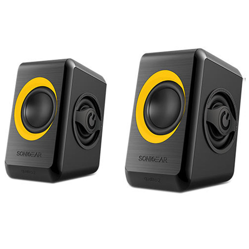 Sonic Gears Usb Powered Quad Bass Speakers 2,0 Black Sunny Orange