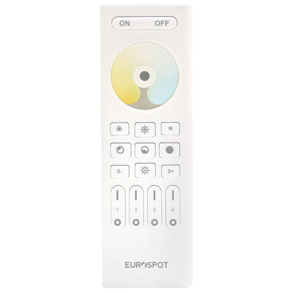 EuroSpot RF 2.4GHz 4Ζωνο Λευκό Τηλεχειριστήριο CCT Ταινίας-Led