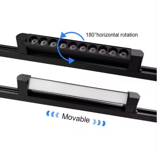 UNO-TL-3BL PELOTA TRACK LIGHT BLACK 1PHASE ROTATING 10W 3000K 21x3,3x5,7cm 110-220V IP20 2 YEAR