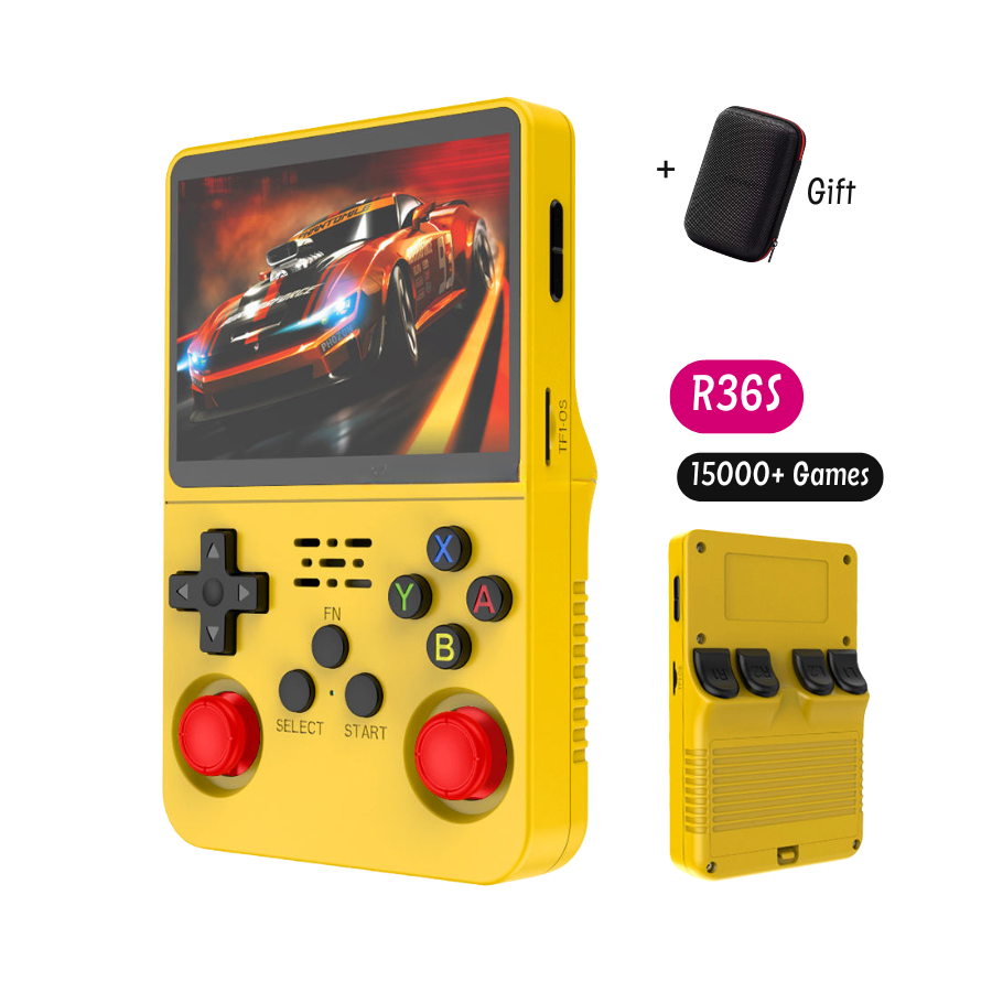Retro Dual Chip Φορητή Κονσόλα R36S, 64GB 15.000 Παιχνίδια, Οθόνη IPS 3.5", ArKOS 2.0