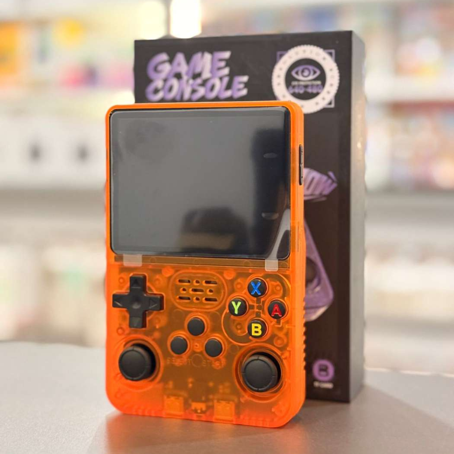 Retro Dual Chip Φορητή Κονσόλα R36S, 64GB 15.000 Παιχνίδια, Οθόνη IPS 3.5", ArKOS 2.0, Πορτοκαλί