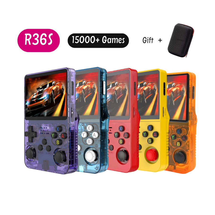 Retro Dual Chip Φορητή Κονσόλα R36S, 64GB 15.000 Παιχνίδια, Οθόνη IPS 3.5", ArKOS 2.0