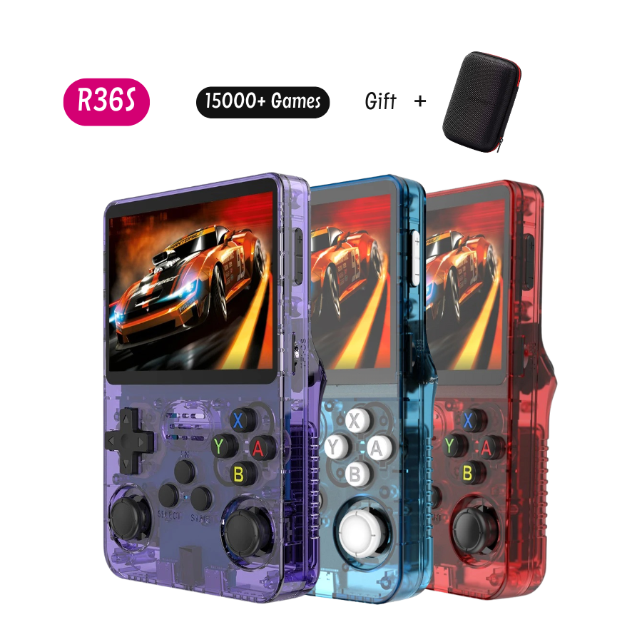 Retro Dual Chip Φορητή Κονσόλα R36S, 64GB 15.000 Παιχνίδια, Οθόνη IPS 3.5", ArKOS 2.0