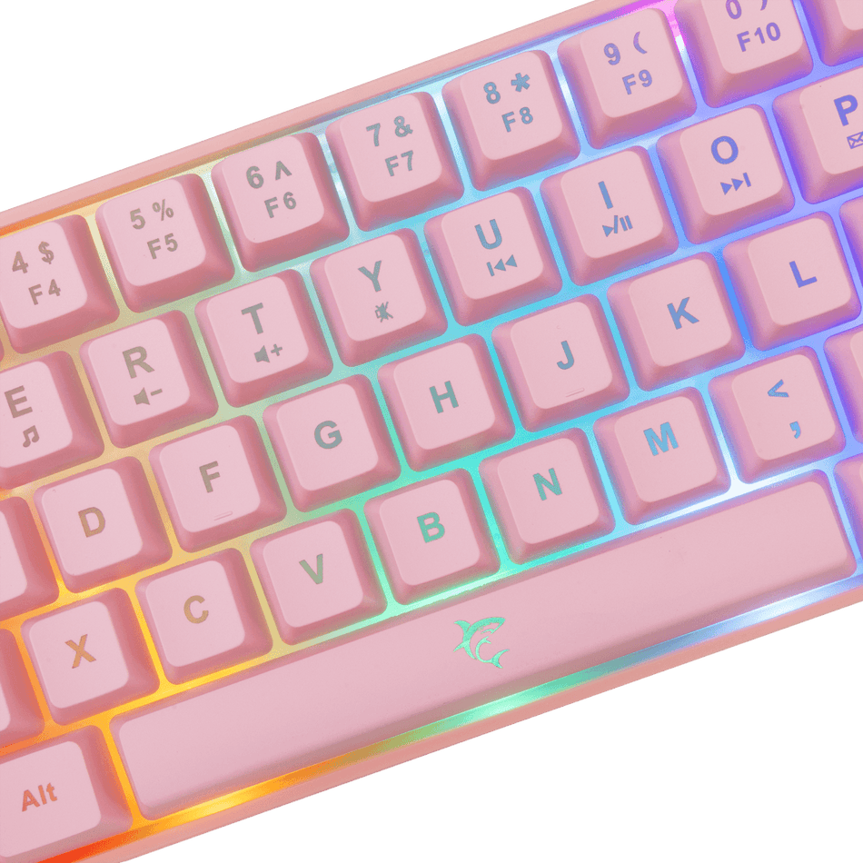 White Shark Rgb Gaming Membrane Keyboard Ronin Pink