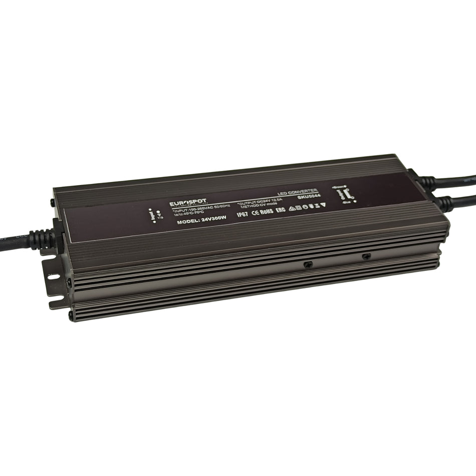 Eurospot Στεγανό IP67 Τροφοδοτικό Led Αλουμινίου 24V 300W