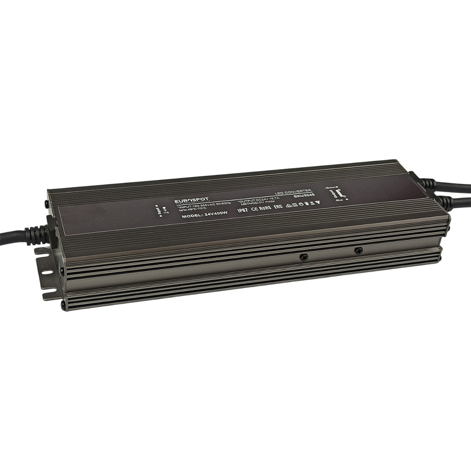 Eurospot Στεγανό IP67 Τροφοδοτικό Led Αλουμινίου 24V 400W
