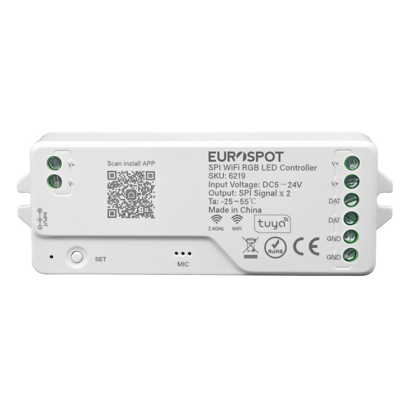EuroSpot Led Controller SPI RGB Tuya WIFI+2.4RF