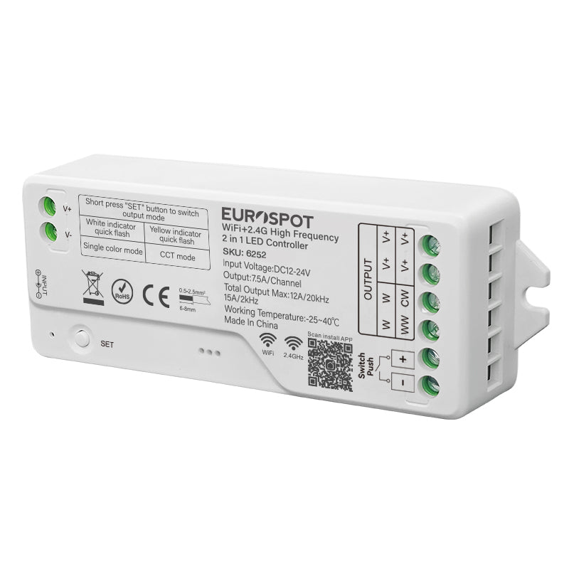 EuroSpot Led High Frequency Controller 2in1 Tuya WiFi+ 2.4RF+ Push Dim