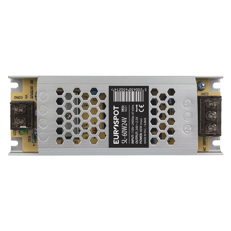 Eurospot Ultra-Slim Τροφοδοτικό Led Αλουμινίου 24V 60W