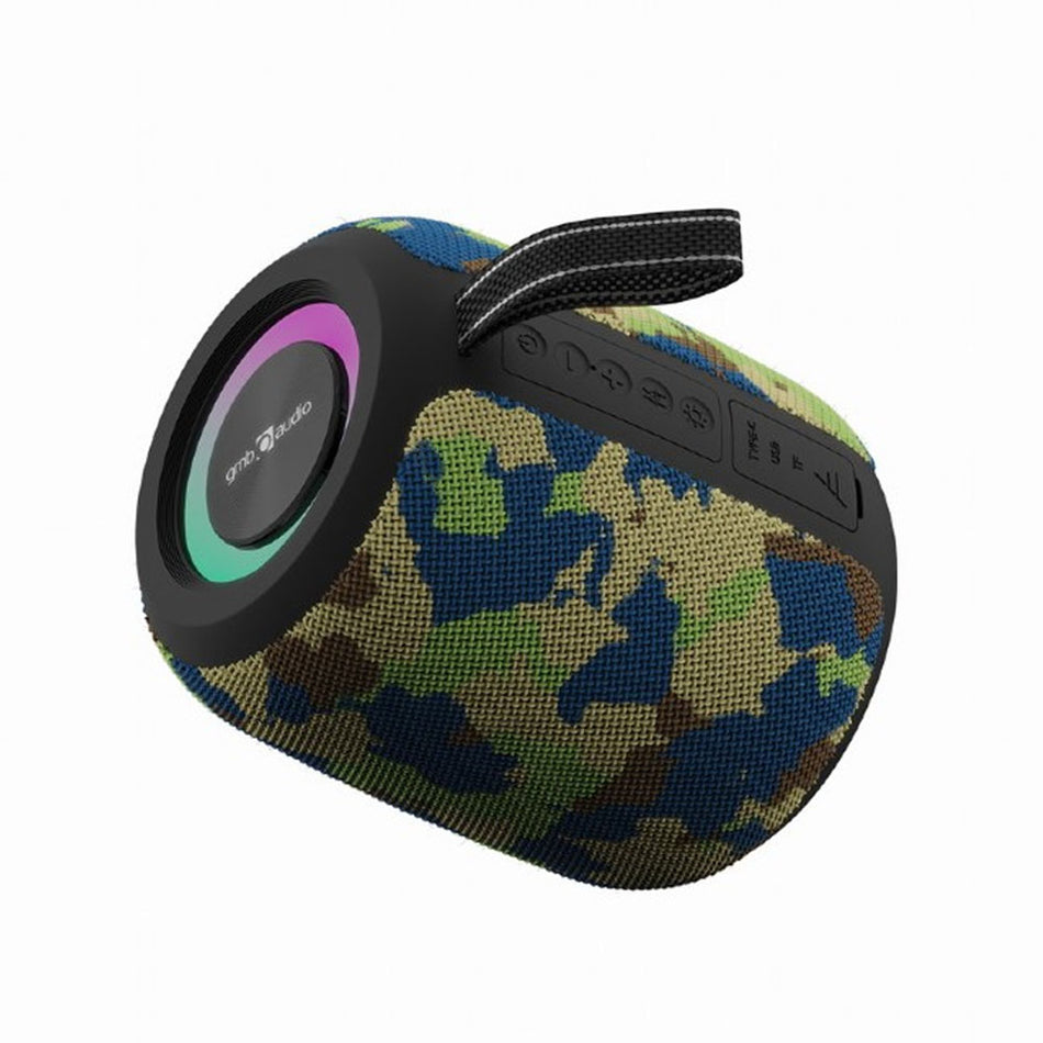 Gembird Portable Bt Party Speaker With Rgb Led Light Effect Camo