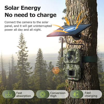 SECTEC smart ηλιακή κάμερα κυνηγού ST-HC809, 3MP, 4G, PIR, SD, IP66