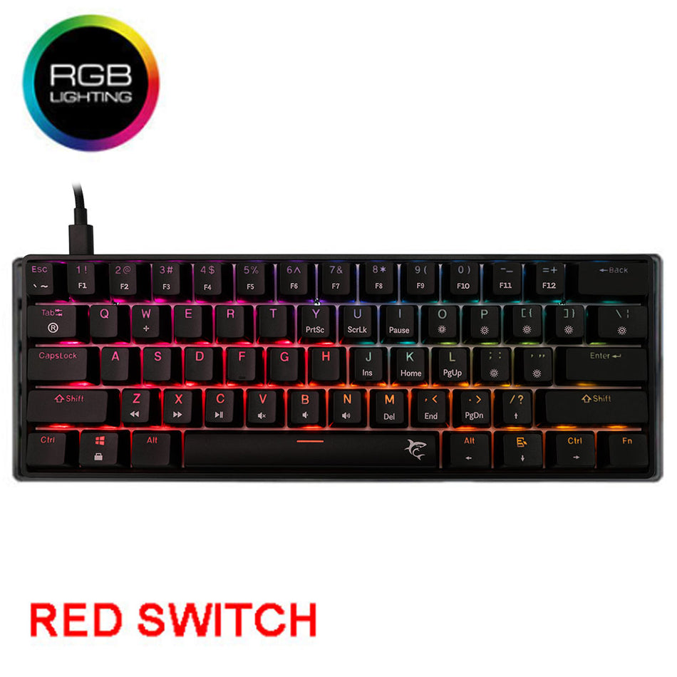 White Shark Mechanical Keyboard Red Switch Gk 004111 Black