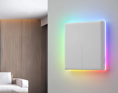 SONOFF smart διακόπτης T5-2C-86 με LED φωτισμό, διπλός, Wi-Fi, λευκός